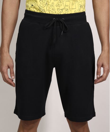 Bermuda-Relaxed-de-Moletom-Basica-com-Cordao-Preta-9975382-Preto_1