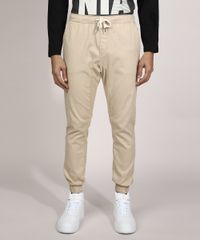 Calca-Jogger-Slim-de-Algodao-Canelada-com-Cordao-Kaki-9982537-Kaki_1