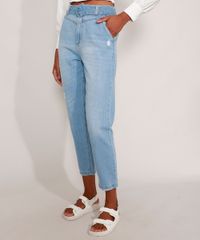 Calca-Mom-Jeans-Cintura-Super-Alta-com-Cinto-e-Puidos-Azul-Claro-9989545-Azul_Claro_1