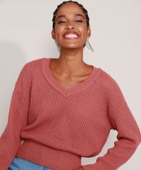 Sueter-de-Trico-Decote-V-Rosa-Claro-9981686-Rosa_Claro_4
