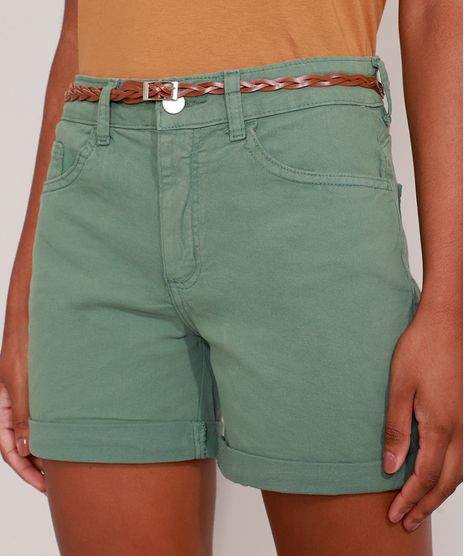 Short-Reto-de-Sarja-com-Cinto-Cintura-Media-Verde-9992284-Verde_1