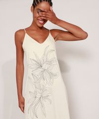 Vestido-Longo-com-Fenda-Flores-Alca-Fina-Decote-V-Bege-9984524-Bege_6