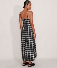 Vestido-Amplo-Estampado-Xadrez-Longo-Alca-Fina-Decote-Reto-Preto-9993088-Preto_2