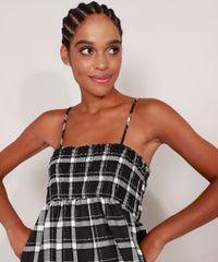 Vestido-Amplo-Estampado-Xadrez-Longo-Alca-Fina-Decote-Reto-Preto-9993088-Preto_6