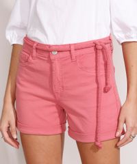 Short-Reto-de-Sarja-com-Cordao-Cintura-Media-Rosa-Medio-9992283-Rosa_Medio_1