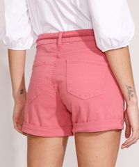Short-Reto-de-Sarja-com-Cordao-Cintura-Media-Rosa-Medio-9992283-Rosa_Medio_2