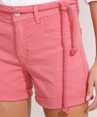 Short-Reto-de-Sarja-com-Cordao-Cintura-Media-Rosa-Medio-9992283-Rosa_Medio_6