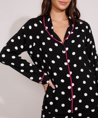 Pijama-Camisa-Manga-Longa-Estampado-de-Poa-com-Vivo-Contrastante-Preto-9979905-Preto_4