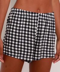 Pijama-Camisa-Manga-Curta-Tal-Mae-Tal-Filha-Estampado-Xadrez-Vichy-com-Vivo-Contrastante-Preto-9982964-Preto_4