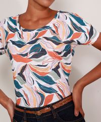Camiseta-Estampada-Folhagem-Manga-Curta-Decote-Redondo-Bege-9989965-Bege_5