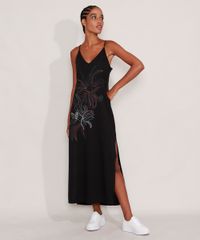 Vestido-Longo-com-Fenda-Flores-Alca-Fina-Decote-V-Preto-9984524-Preto_3