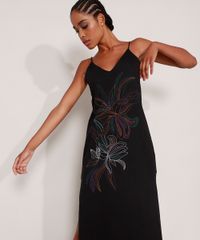 Vestido-Longo-com-Fenda-Flores-Alca-Fina-Decote-V-Preto-9984524-Preto_6