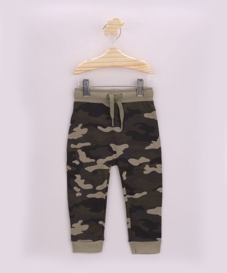 Calca-de-Moletom-Infantil-Estampada-Camuflada-com-Cordao-Verde-Militar-9957236-Verde_Militar_1