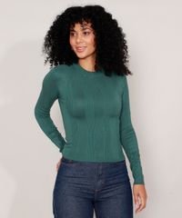 Sueter-de-Trico-Basico-Decote-Redondo-Verde-Escuro-9356754-Verde_Escuro_1_6