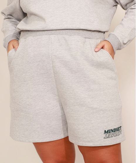 Short-de-Moletom-Plus-Size-com-Bolsos-Cintura-Alta-Mindset-Cinza-Mescla-9993025-Cinza_Mescla_1