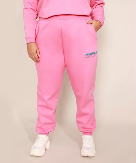 Calca-Baggy-Jogger-de-Moletom-Plus-Size-com-Bolsos-Cintura-Alta-Mindset-Rosa-9993020-Rosa_1