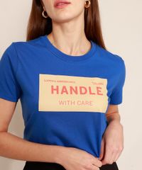 T-Shirt--Handle-With-Care--Manga-Curta-Decote-Redondo-Mindset-Azul-Royal-9992864-Azul_Royal_2