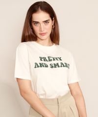 T-Shirt-de-Algodao--Pretty-and-Smart--Manga-Curta-Decote-Redondo-Mindset-Off-White-9992863-Off_White_1