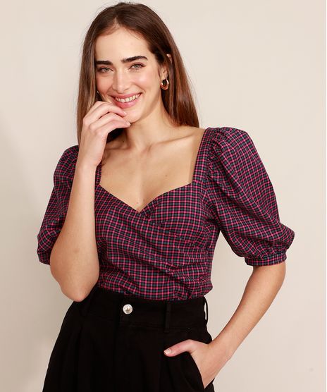 Blusa-Transpassada-Estampada-Xadrez-Manga-Bufante-Decote-V-Mindset-Azul-Marinho-9993228-Azul_Marinho_1