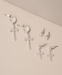Kit-de-3-Brincos-com-Cruz-e-Pedra-Zirconia-Prateado-9980819-Prateado_1