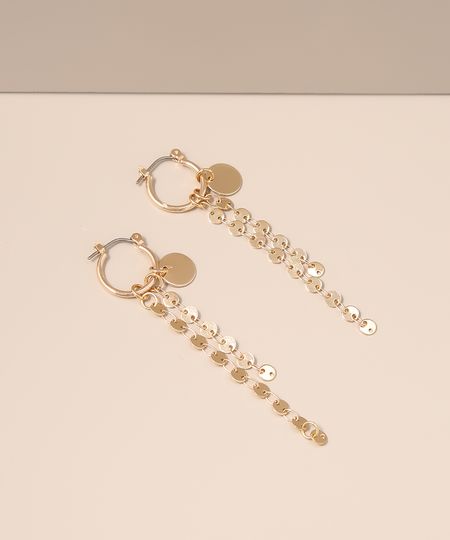 Brinco-Feminino-Alongado-de-Argola-com-Medalhinhas-Dourado-9980823-Dourado_1