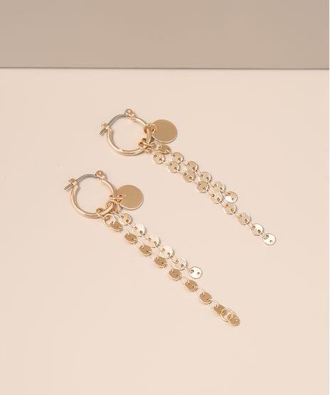 Brinco-Feminino-Alongado-de-Argola-com-Medalhinhas-Dourado-9980823-Dourado_1