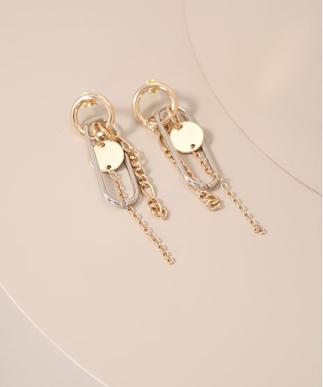 Brinco-Feminino-com-Elos-e-Medalha-Multicor-9980872-Multicor_1