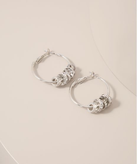 Brinco-Feminino-de-Argola-com-Strass-Prateado-9980886-Prateado_1