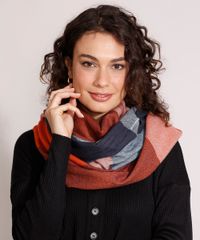 Cachecol-Feminino-de-Trico-Estampado-Xadrez-Multicor-9841630-Multicor_2