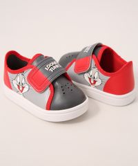 Tenis-Infantil-Looney-Tunes-com-Velcro-Grendene-Cinza-9986728-Cinza_3