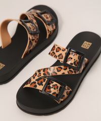Rasteirinha-Feminina-Estampada-Animal-Print-de-Onca-com-Fivela-Start-Zaxy-Bege-9990981-Bege_3