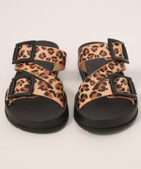 Rasteirinha-Feminina-Estampada-Animal-Print-de-Onca-com-Fivela-Start-Zaxy-Bege-9990981-Bege_5