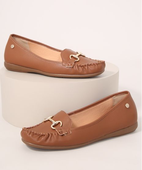 Mocassim-Feminino-Bico-Quadrado-com-Aviamento-Via-Uno-Caramelo-9990524-Caramelo_1
