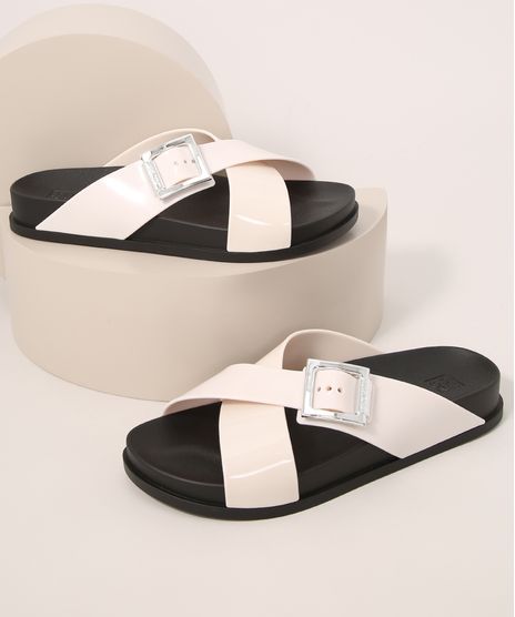 Rasteirinha-Feminina-Tiras-Cruzadas-com-Fivela-Choice-Zaxy-Off-White-9990990-Off_White_1