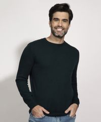 Sueter-Masculino-em-Trico-Gola-Careca-Verde-9780961-Verde_1