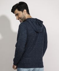 Blusao-de-Moletom-Masculino-Texturizado-com-Capuz-e-Bolso-Azul-Marinho-Mescla-9784436-Azul_Marinho_Mescla_2