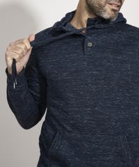 Blusao-de-Moletom-Masculino-Texturizado-com-Capuz-e-Bolso-Azul-Marinho-Mescla-9784436-Azul_Marinho_Mescla_4