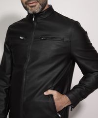 Jaqueta-Biker-Masculina-com-Fivela-e-Bolsos-Marrom-Escuro-9821267-Marrom_Escuro_4