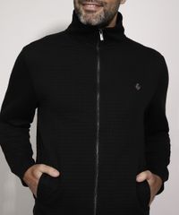 Blusao-de-Moletom-Texturizado-Gola-Alta-com-Bordado-Preto-9972810-Preto_4