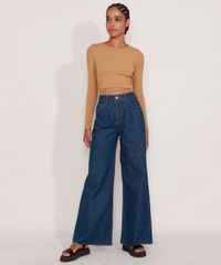 Calca-Wide-Pantalona-Jeans-com-Pences-e-Barra-a-Fio-Cintura-Super-Alta-Azul-Escuro-9992130-Azul_Escuro_3