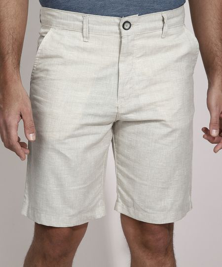 Bermuda-Reta-Chino-com-Linho-Estampada-Xadrez-Kaki-9982232-Kaki_1