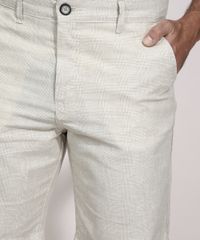 Bermuda-Reta-Chino-com-Linho-Estampada-Xadrez-Kaki-9982232-Kaki_4