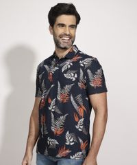 Polo-Tradicional-de-Algodao-Estampado-Folhagem-Manga-Curta-Azul-Marinho-9980615-Azul_Marinho_1