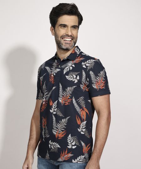 Polo-Tradicional-de-Algodao-Estampado-Folhagem-Manga-Curta-Azul-Marinho-9980615-Azul_Marinho_1 Polo-Tradicional-de-Algodao-Estampado-Folhagem-Manga-Curta-Azul-Marinho-9980615-Azul_Marinho_1