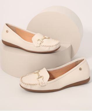 Mocassim-Feminino-Bico-Quadrado-com-Aviamento-Via-Uno-Bege-Claro-9990552-Bege_Claro_1