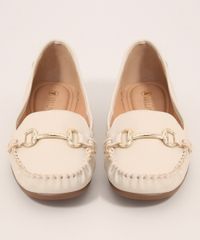 Mocassim-Feminino-Bico-Quadrado-com-Aviamento-Via-Uno-Bege-Claro-9990552-Bege_Claro_5