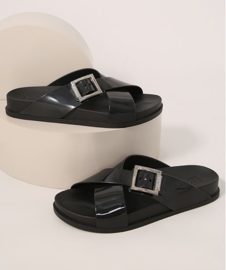 Rasteirinha-Feminina-Tiras-Cruzadas-com-Fivela-Choice-Zaxy-Preta-9990991-Preto_1
