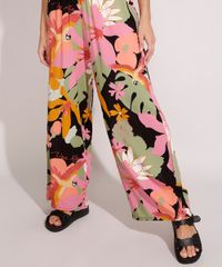 Calca-Pantalona-de-Viscose-Estampada-de-Araras-Cintura-Super-Alta-Preta-9984929-Preto_5