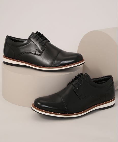 Sapato-Casual-Masculino-Bico-Redondo-com-Cadarco-Oneself-Preto-9994073-Preto_1