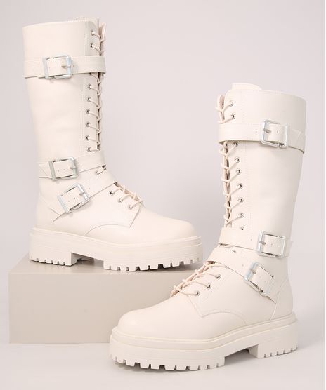 Bota-Coturno-Feminina-Cano-Alto-com-Fivelas-Bico-Redondo-Tratorado-Oneself-Off-White-9979629-Off_White_1